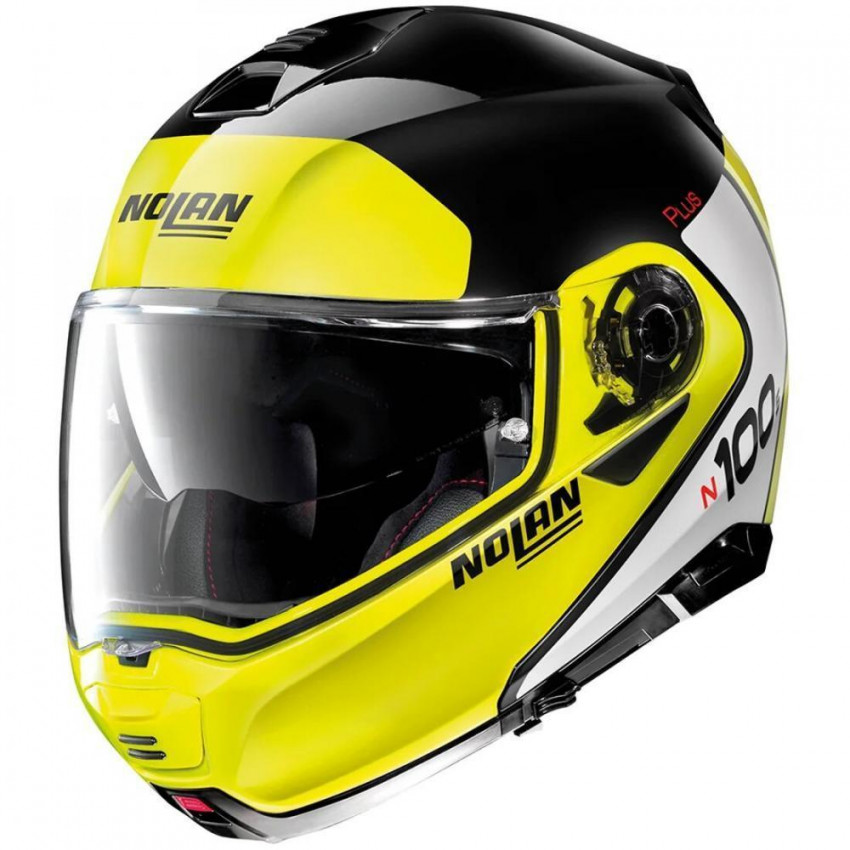 Шолом Nolan N100-5 PLUS Black White Yellow